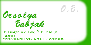 orsolya babjak business card